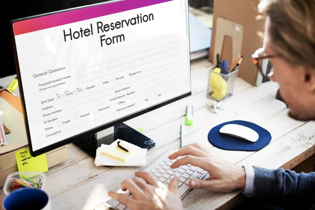 Hotel booking journey showing where potential bookings can be lost